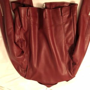 Red leather jacket, like new